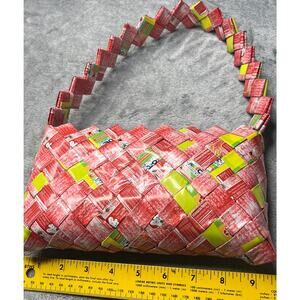 Y2K Vintage Retro Gum Candy Wrapper Zipper Purse Bag Multi-Color Boho Chic‎